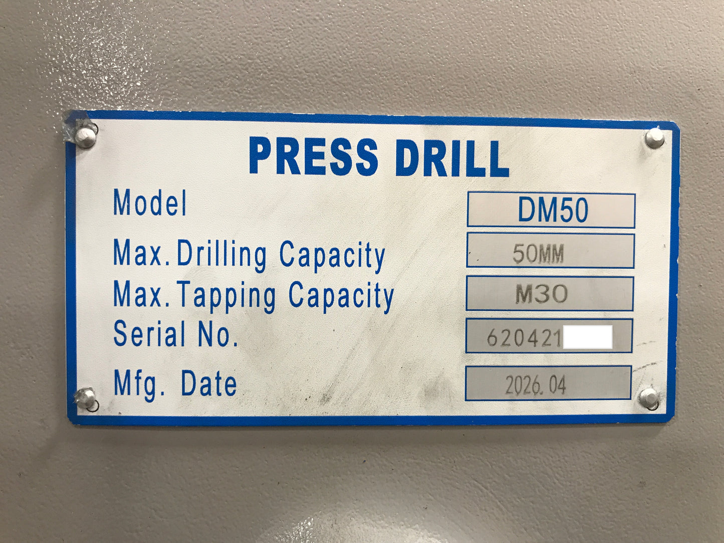 YUWE DM50 Gear Head Drilling Machine